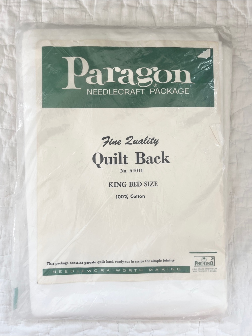 NEW Vintage Paragon KING Bed Size Quilt Back Backing # A1011 100% Cotton White